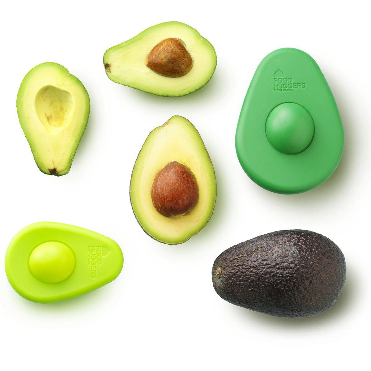 Avocado Huggers - Silicone Set of Avocado Savers Two Reusable Food Huggers –