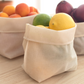 Three Food Huggers Fabric Cuff Bag preserving fruits and vegetables for a sustainable kitchen